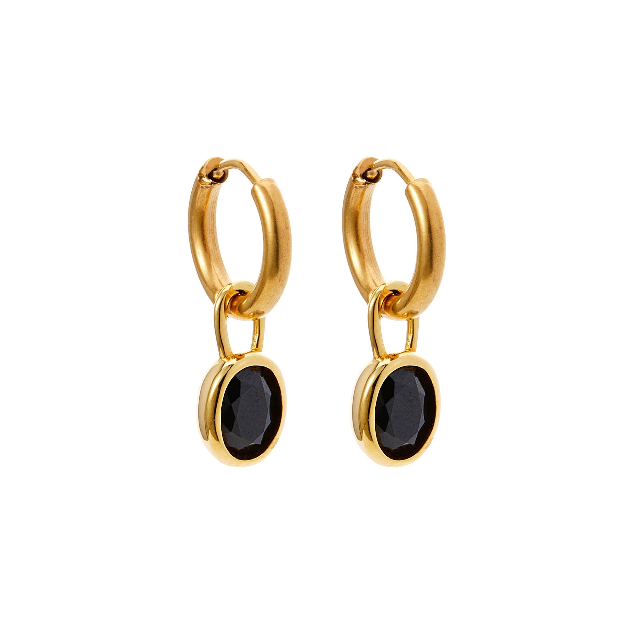gold and onyx earrings