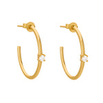 skinny gold hoops