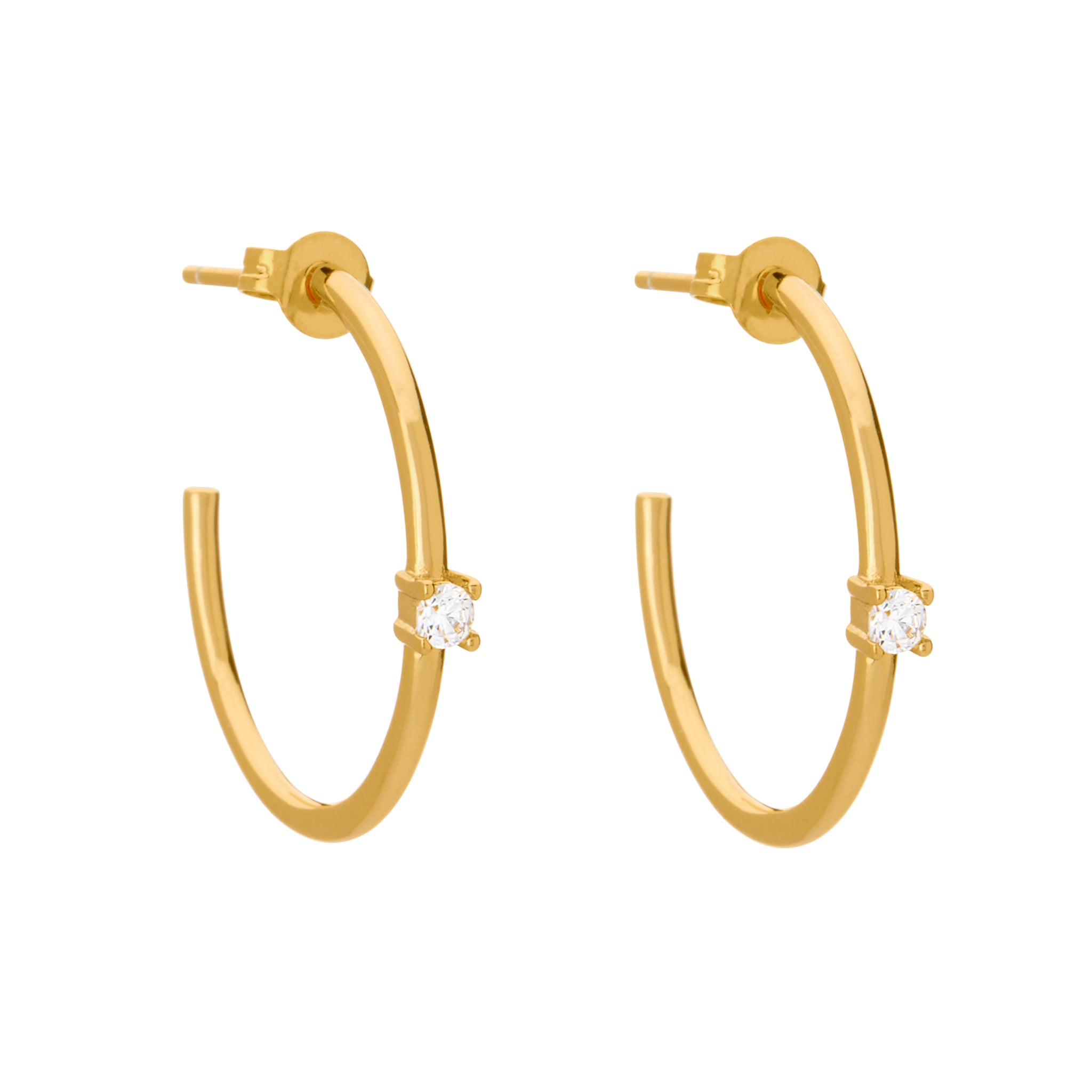 skinny gold hoops