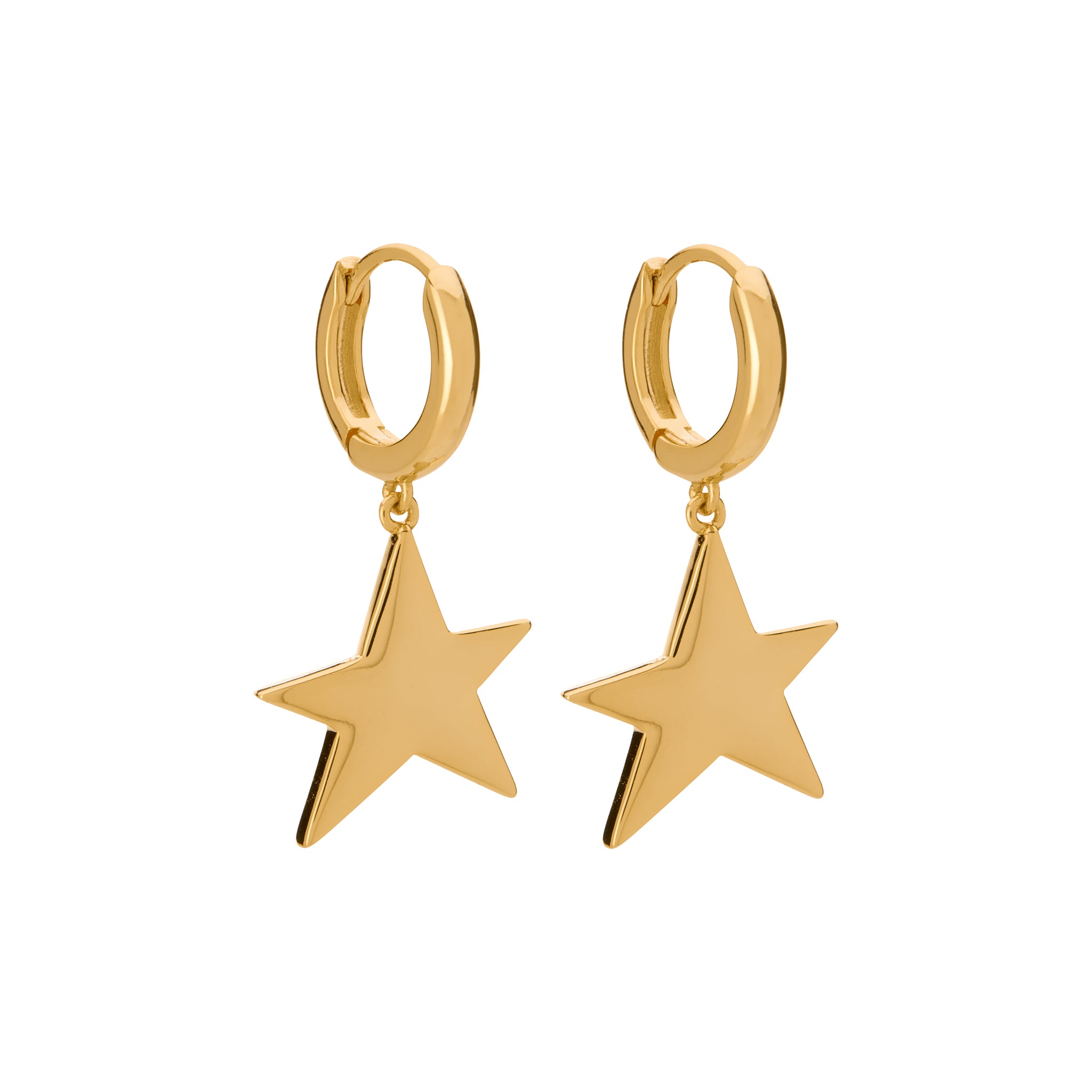 gold star earrings