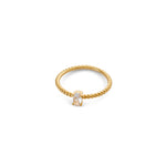 dainty gold ring with thin band