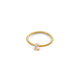 dainty gold ring with thin band