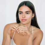 green crystal earrings
